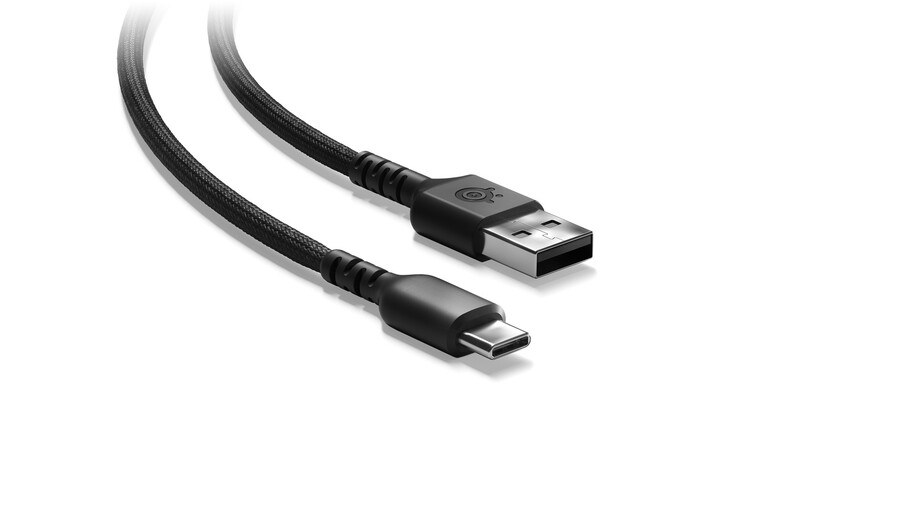 aerox 3 super mesh cable a to c - black - 1.8 m